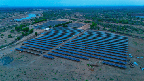 Solar panel farm